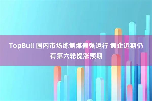 TopBull 国内市场炼焦煤偏强运行 焦企近期仍有第六轮提涨预期