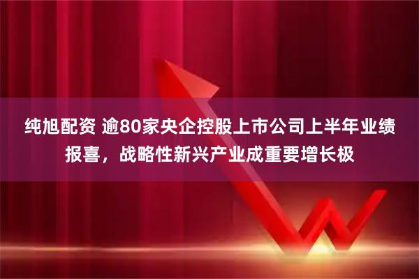 纯旭配资 逾80家央企控股上市公司上半年业绩报喜，战略性新兴产业成重要增长极